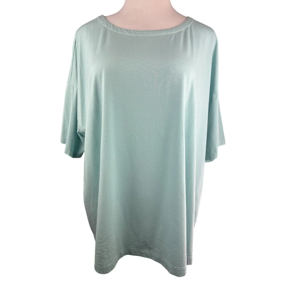 ✨2/$20 J. Jill Luxe Supima Elbow Sleeve Tee Short Sleeve Top Womens Plus Size 4X - Picture 3 of 12